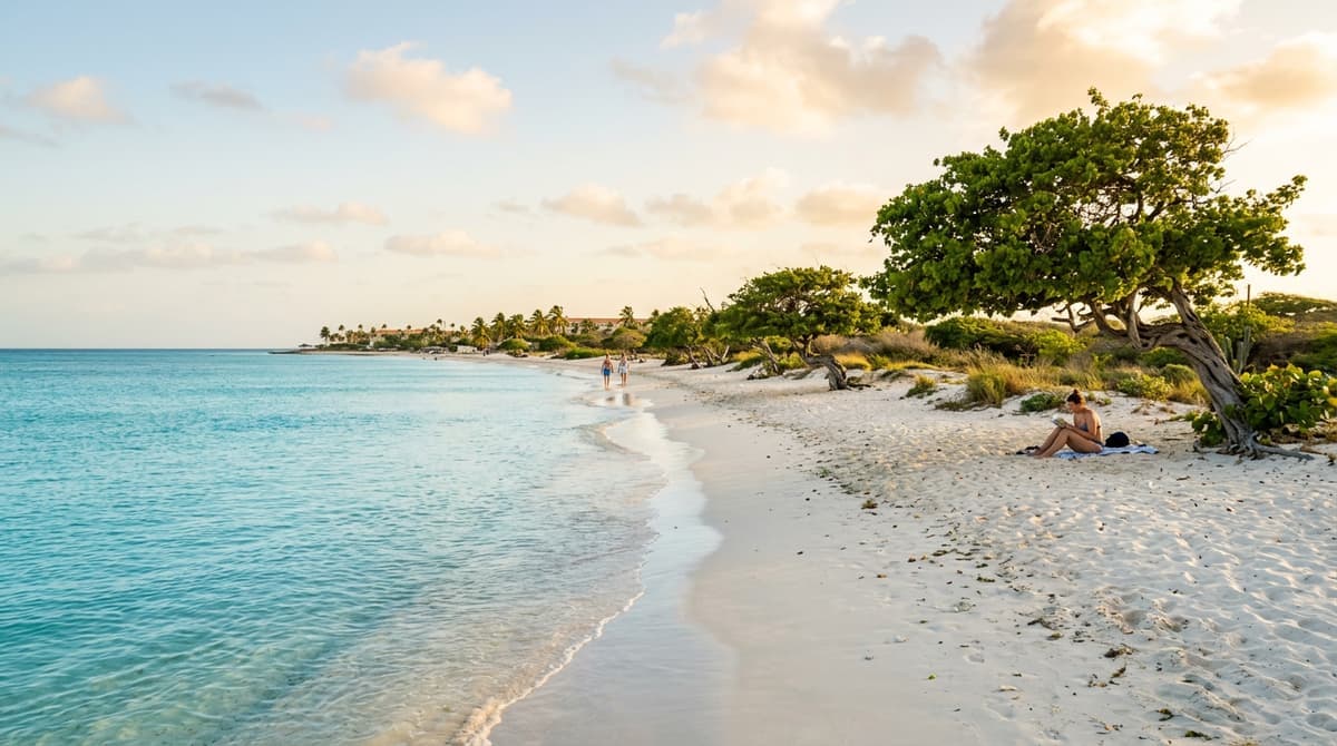 Druif Beach beach in Aruba. serene
