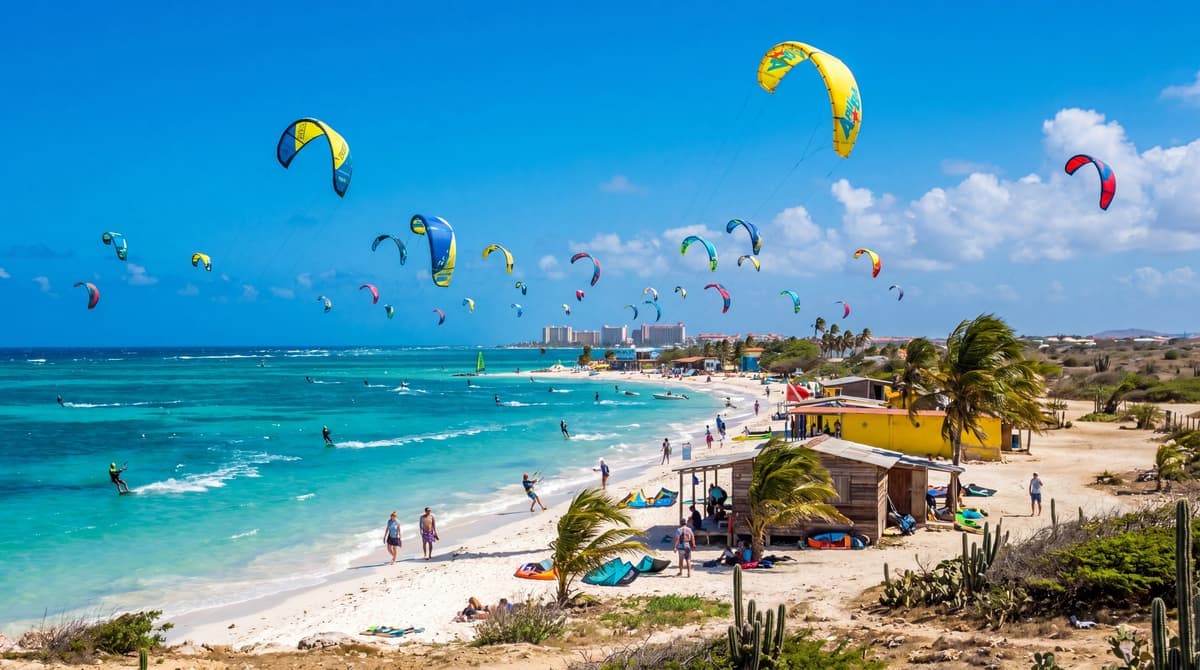 Hadicurari Beach (Fisherman's Huts) in West Coast, Aruba