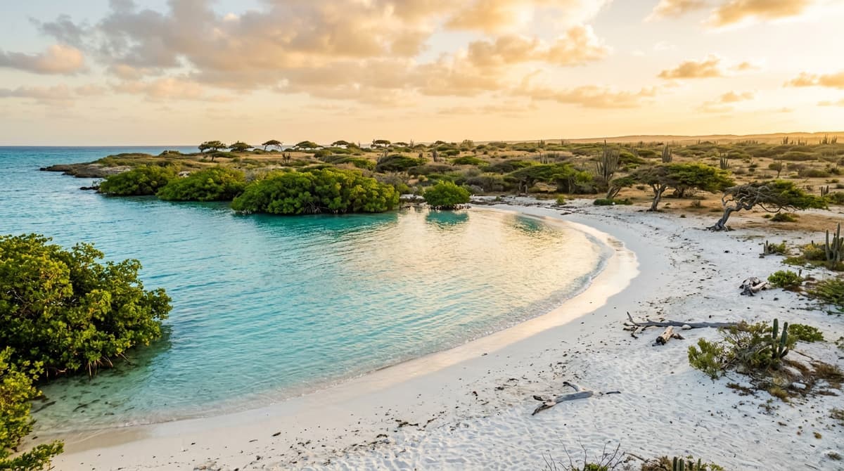 Santo Largo (Savaneta) beach in Aruba. serene