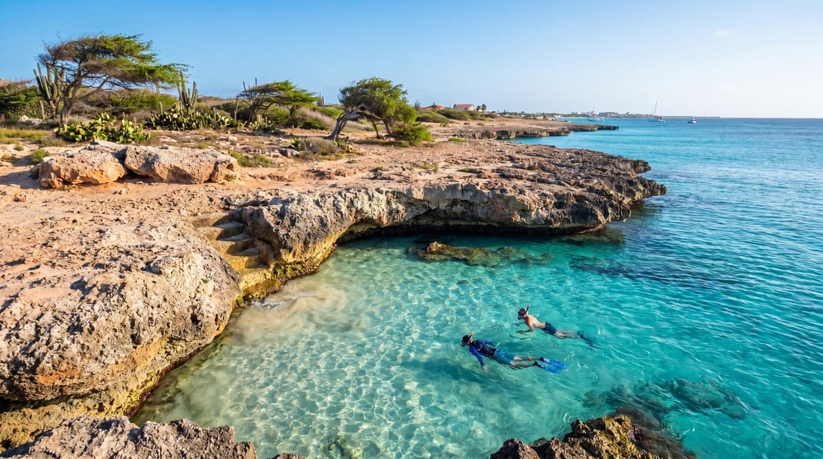 Tres Trapi (Three Steps) in West Coast, Aruba
