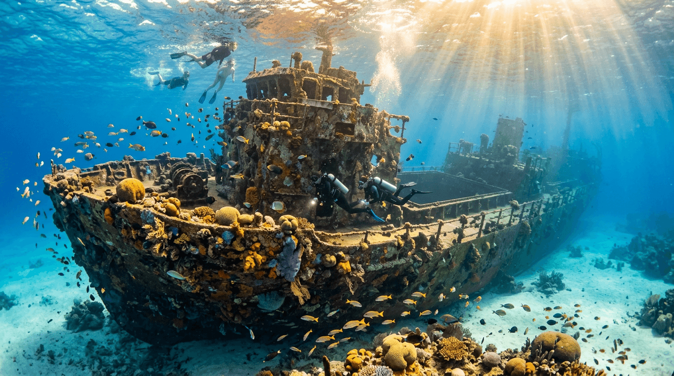 Snorkeling the Antilla Shipwreck