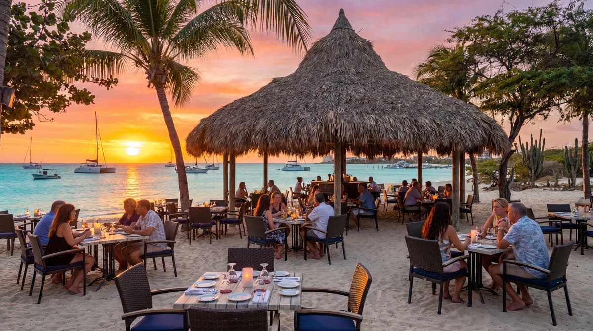 Barefoot Restaurant in Surfside Beach (near Oranjestad), Aruba